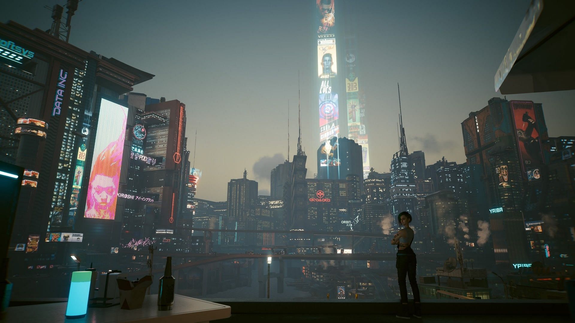 The view from the rooftop (Image via Sportskeeda Gaming || CD Projekt Red)